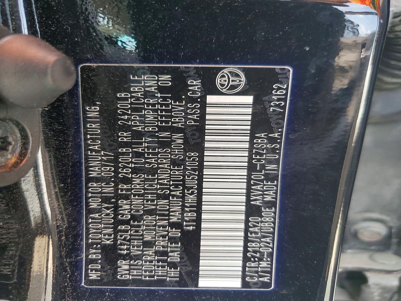 2018 TOYOTA CAMRY