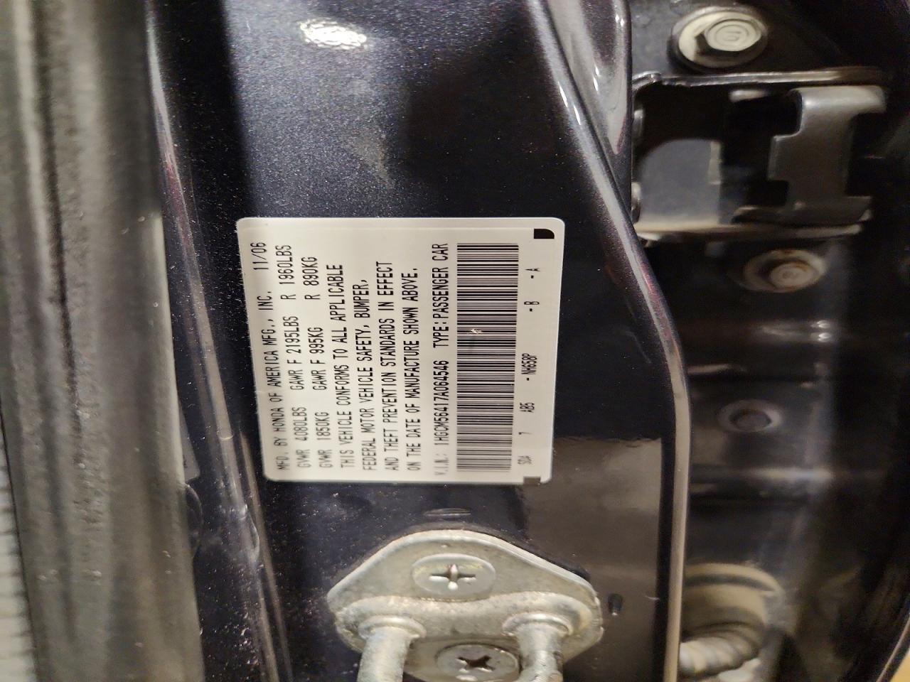 2007 HONDA ACCORD