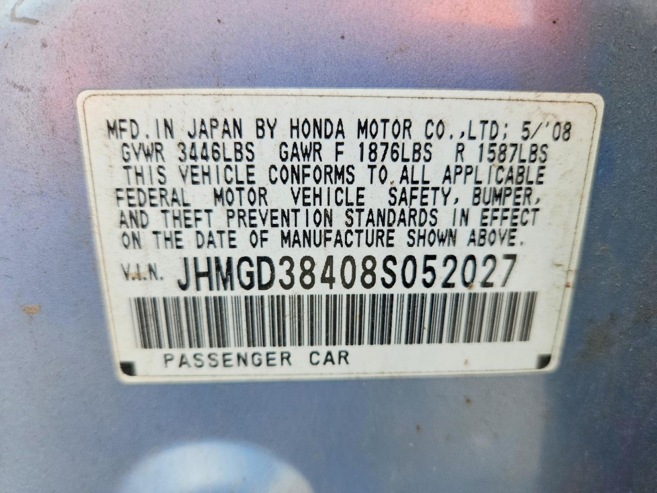 2008 HONDA FIT