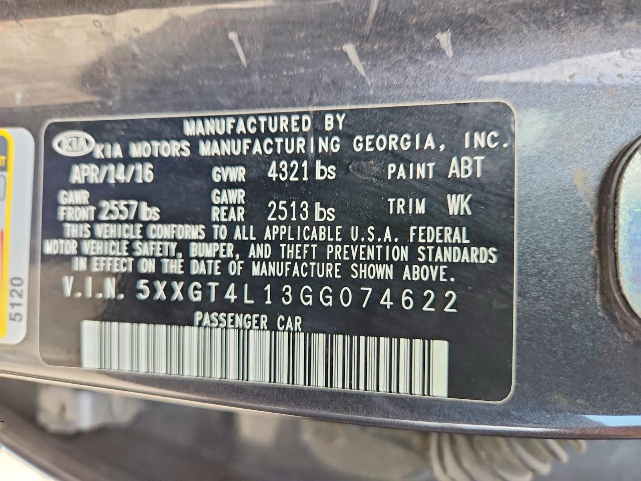 2016 KIA OPTIMA