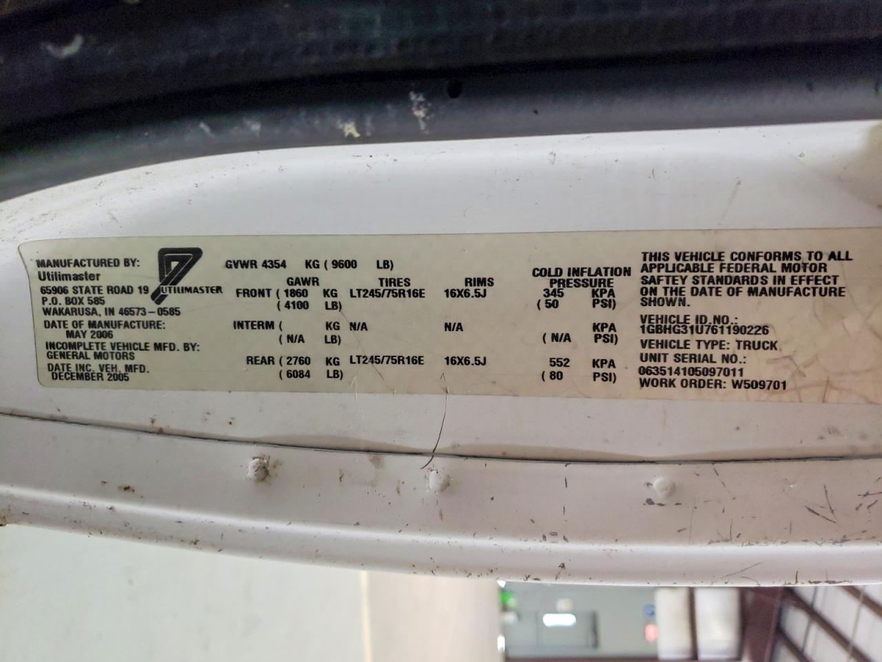2006 CHEVROLET EXPRESS