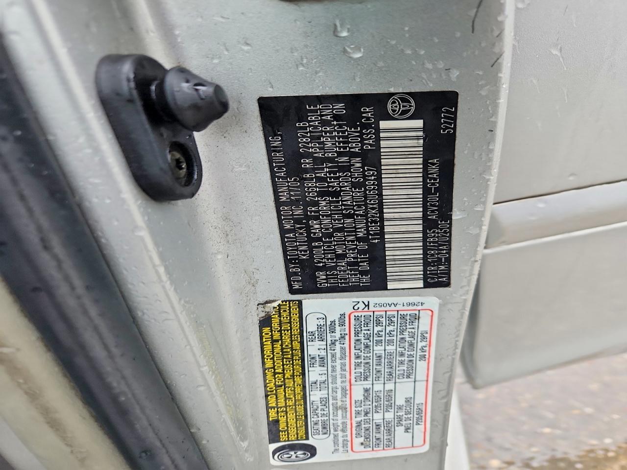 2006 TOYOTA CAMRY