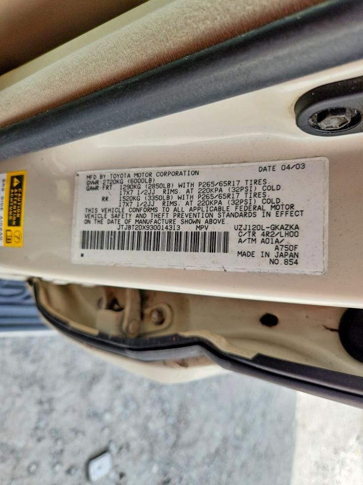 2003 LEXUS GX