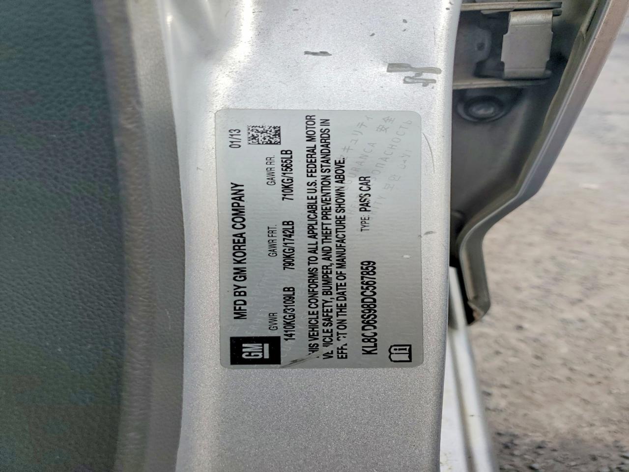 2013 CHEVROLET SPARK