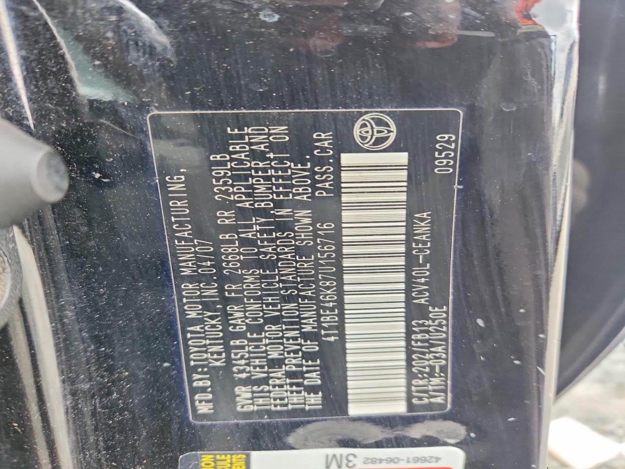 2007 TOYOTA CAMRY