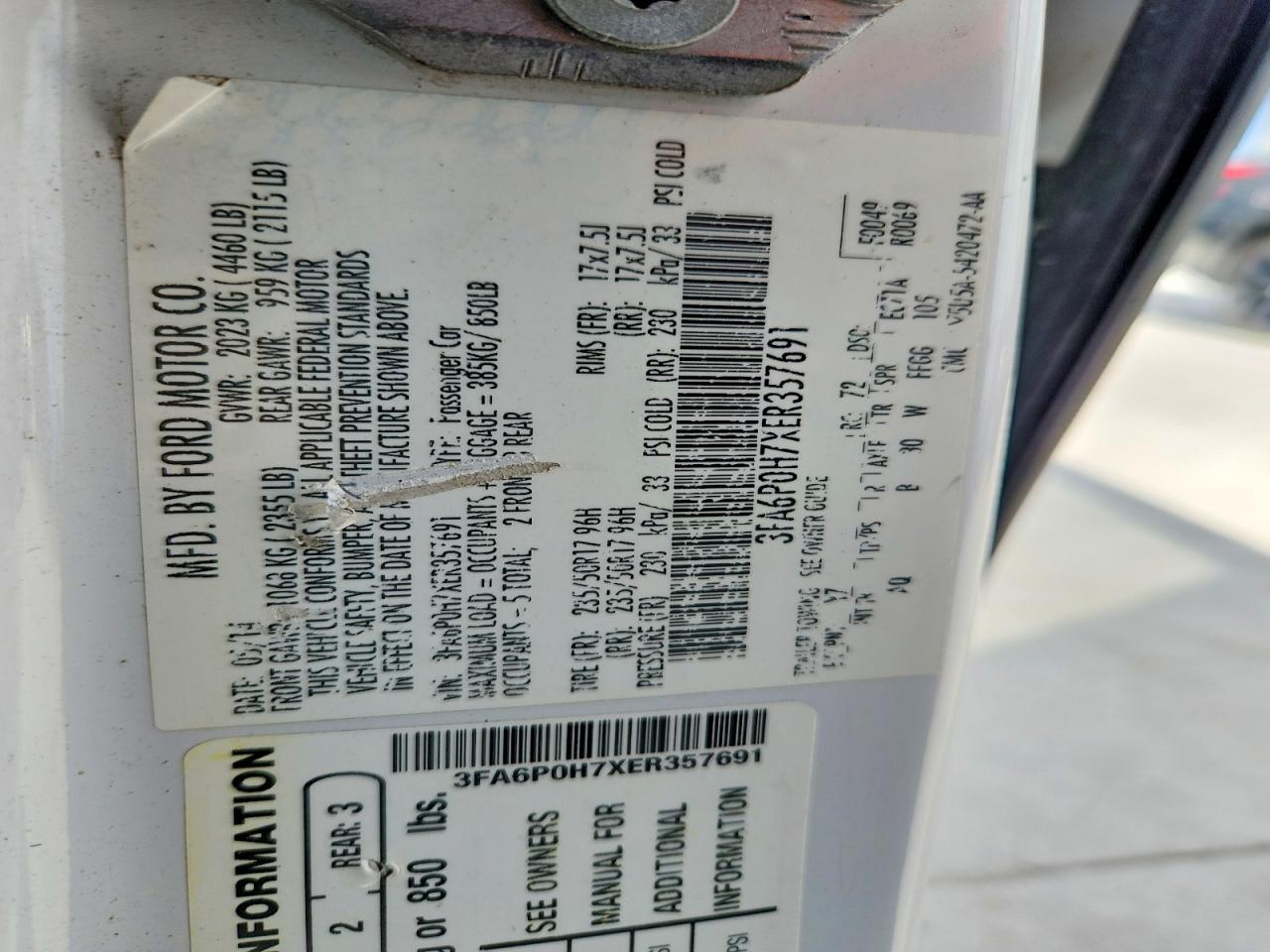 2014 FORD FUSION