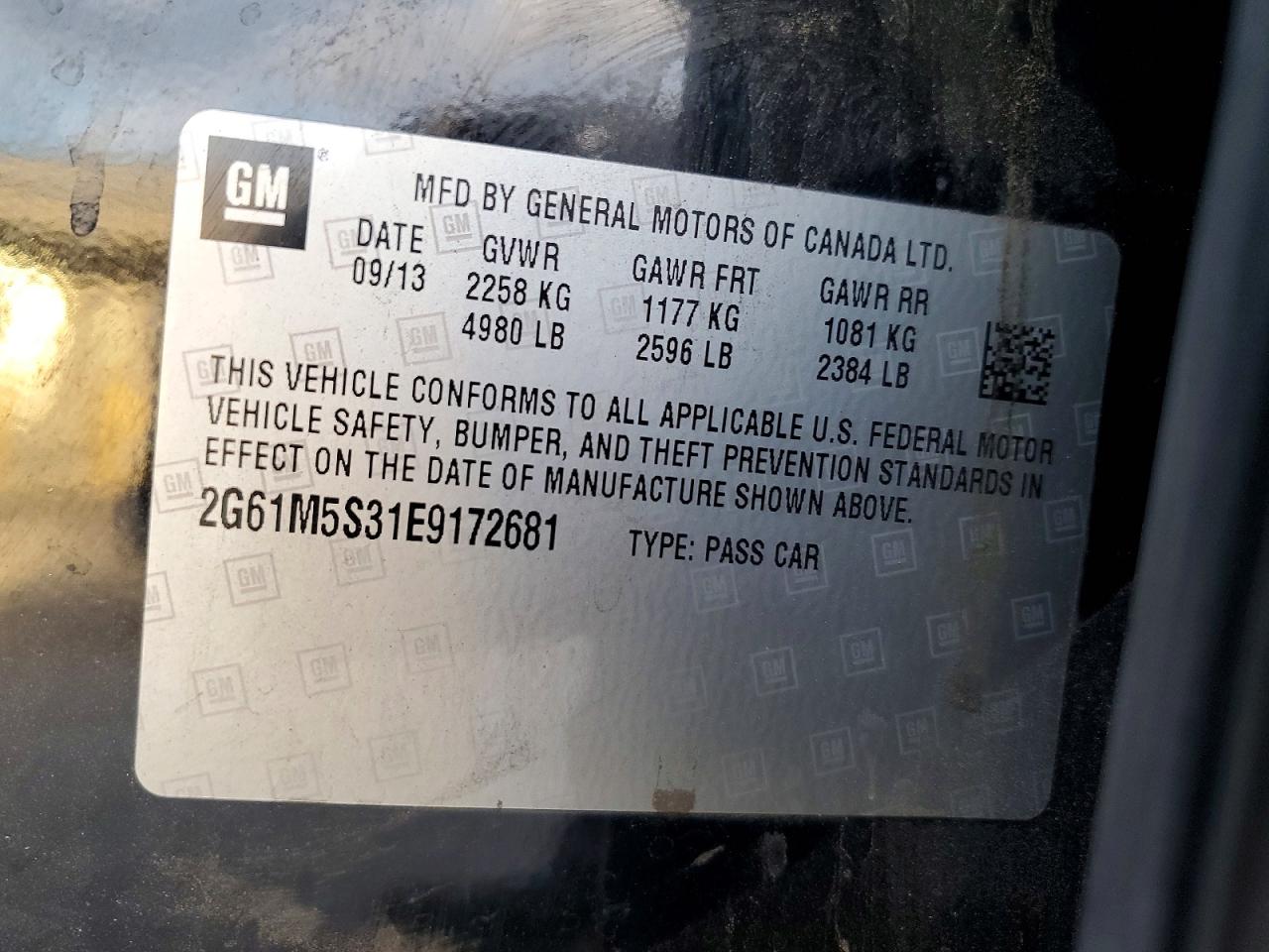 2014 CADILLAC XTS