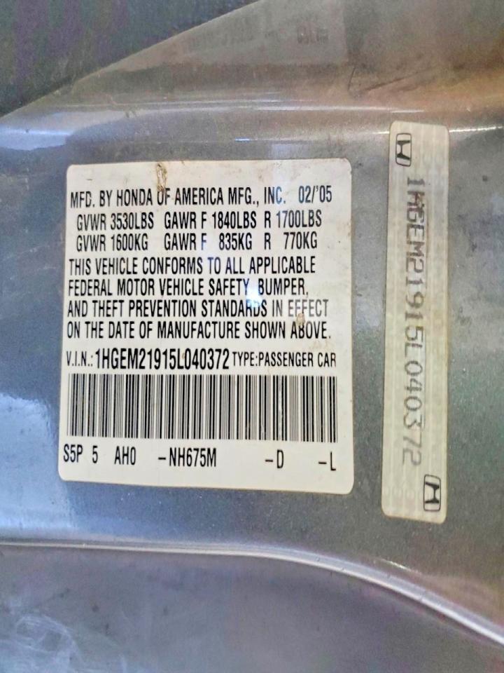 2005 HONDA CIVIC