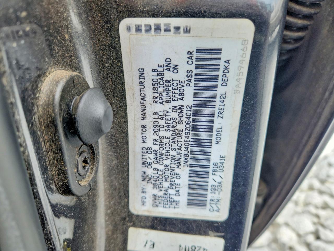 2009 TOYOTA COROLLA