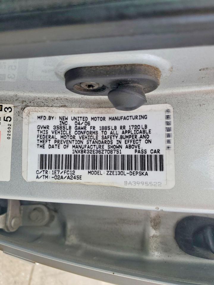 2006 TOYOTA COROLLA