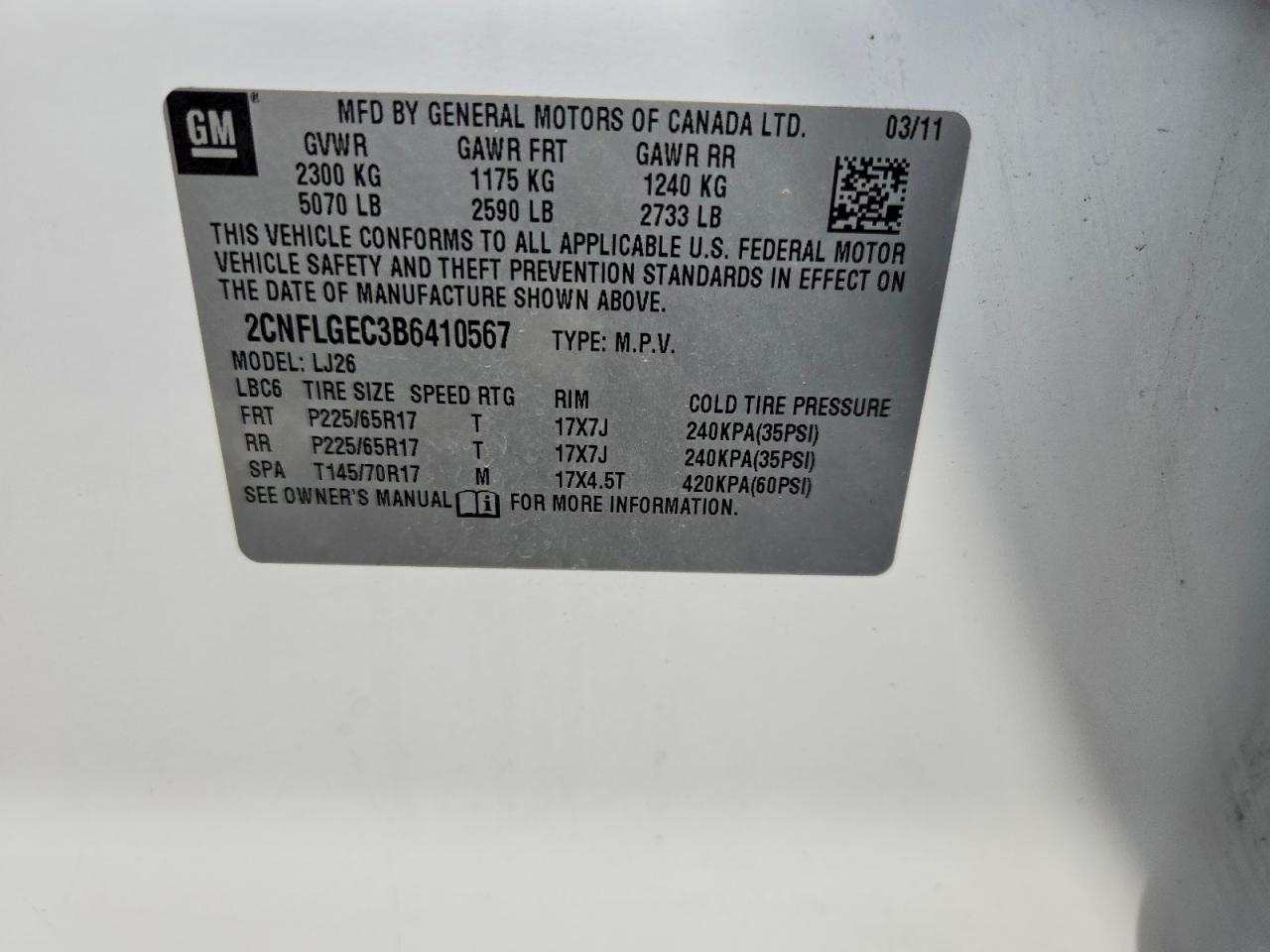 2011 CHEVROLET EQUINOX