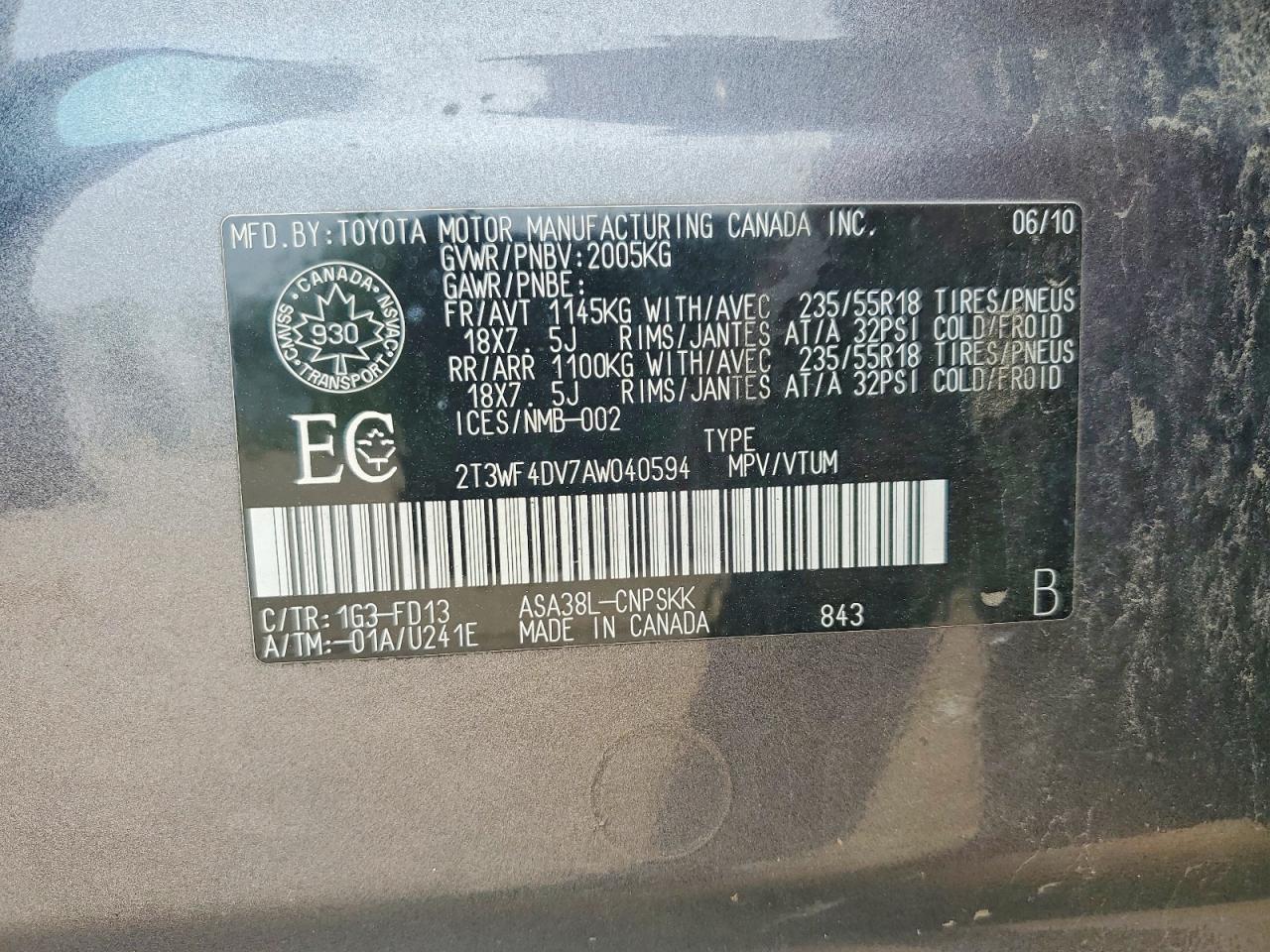 2010 TOYOTA RAV4