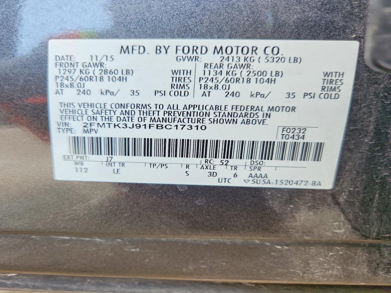 2015 FORD EDGE