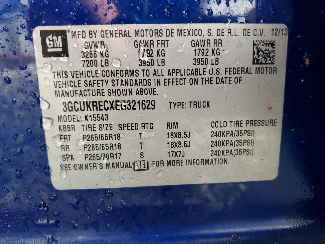 2014 CHEVROLET SILVERADO