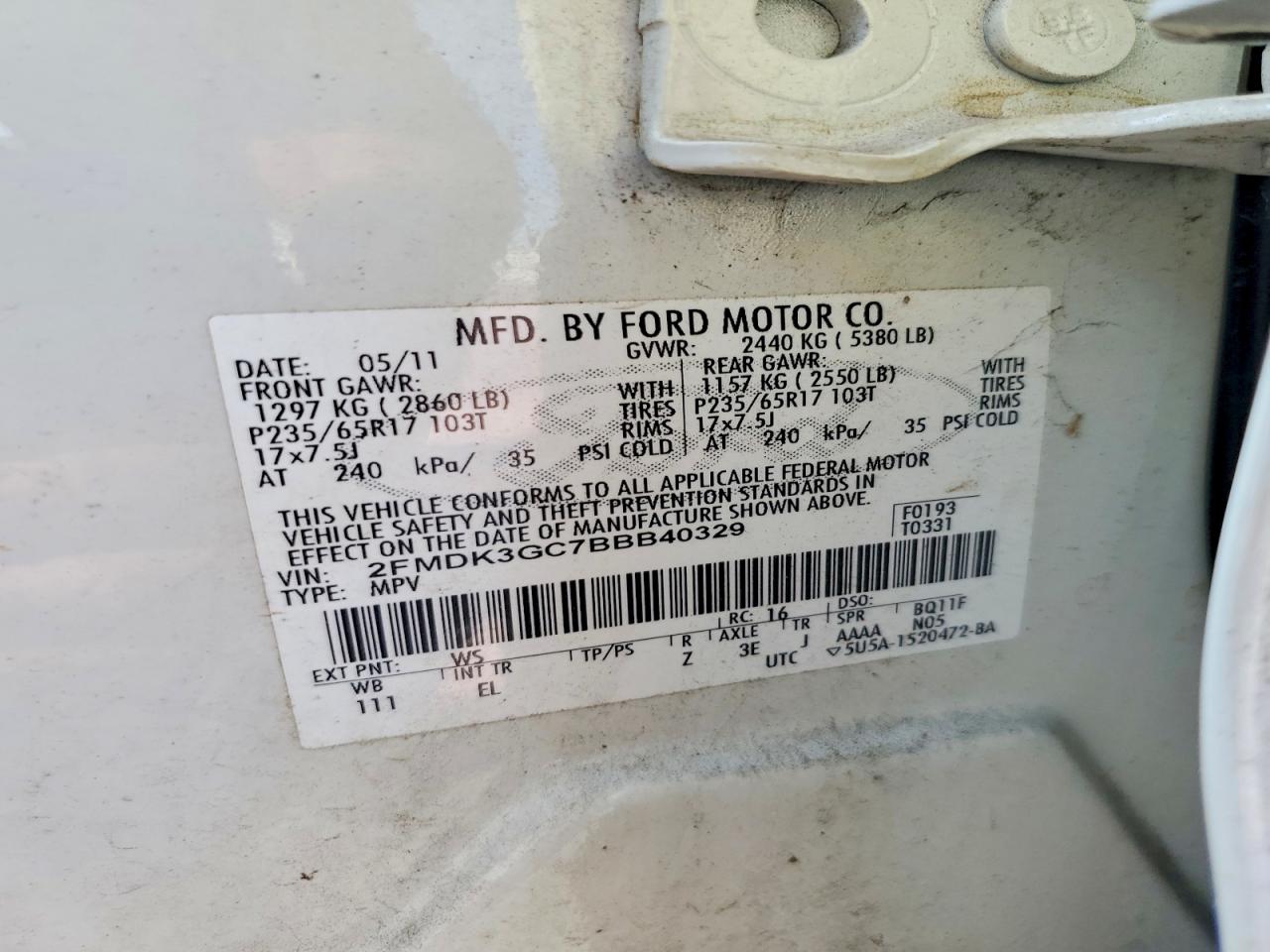 2011 FORD EDGE