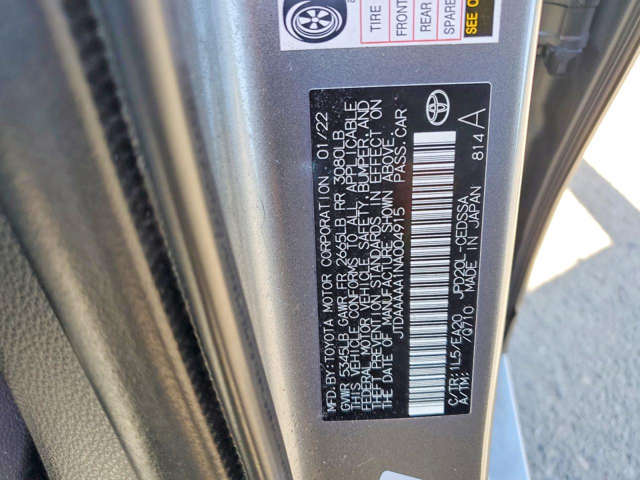 2022 TOYOTA MIRAI