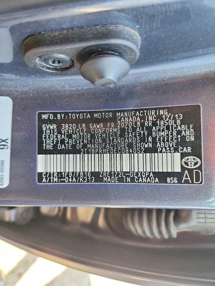 2014 TOYOTA COROLLA