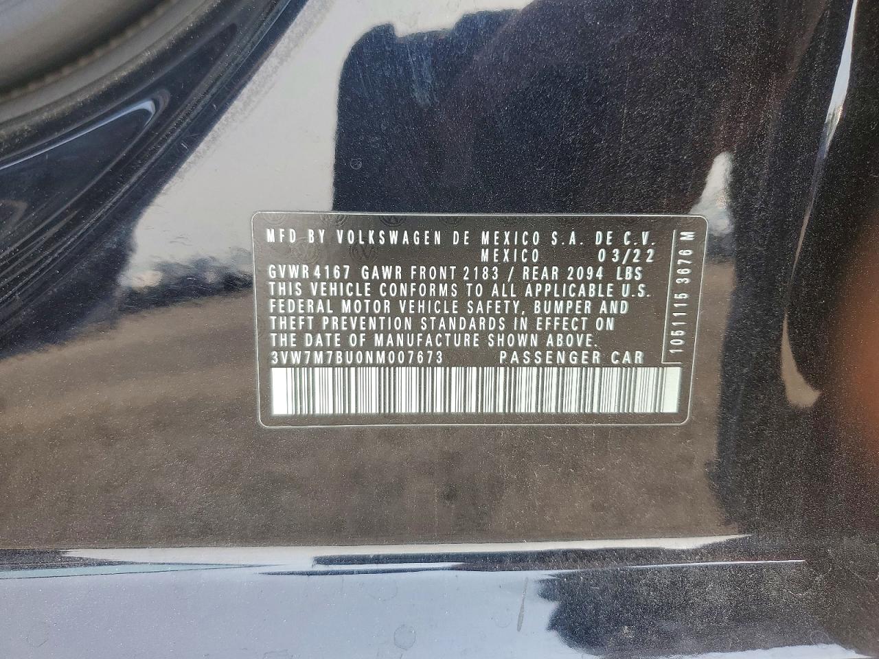 2022 VOLKSWAGEN JETTA