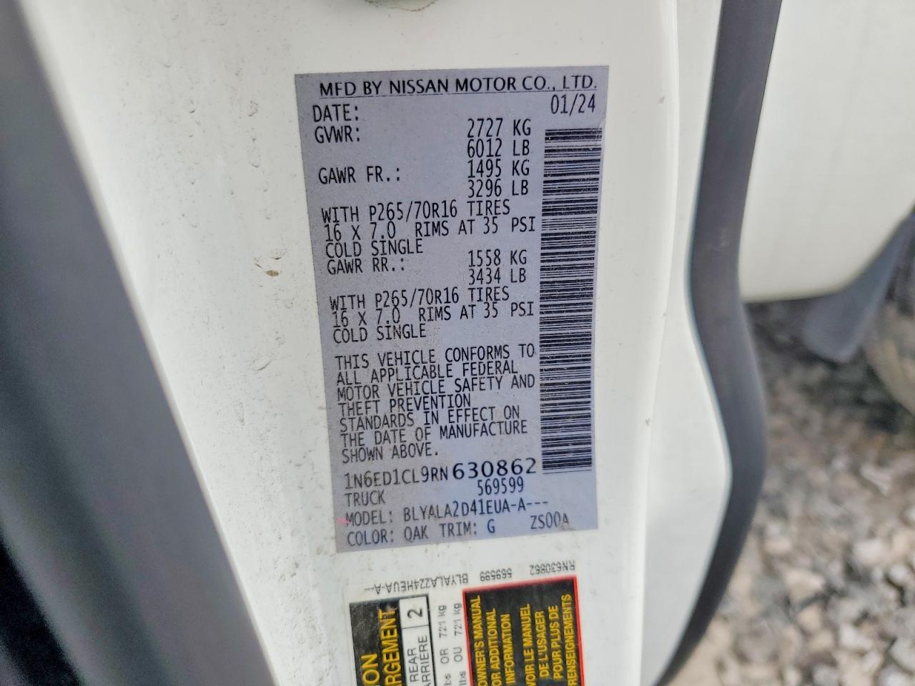 2024 NISSAN FRONTIER