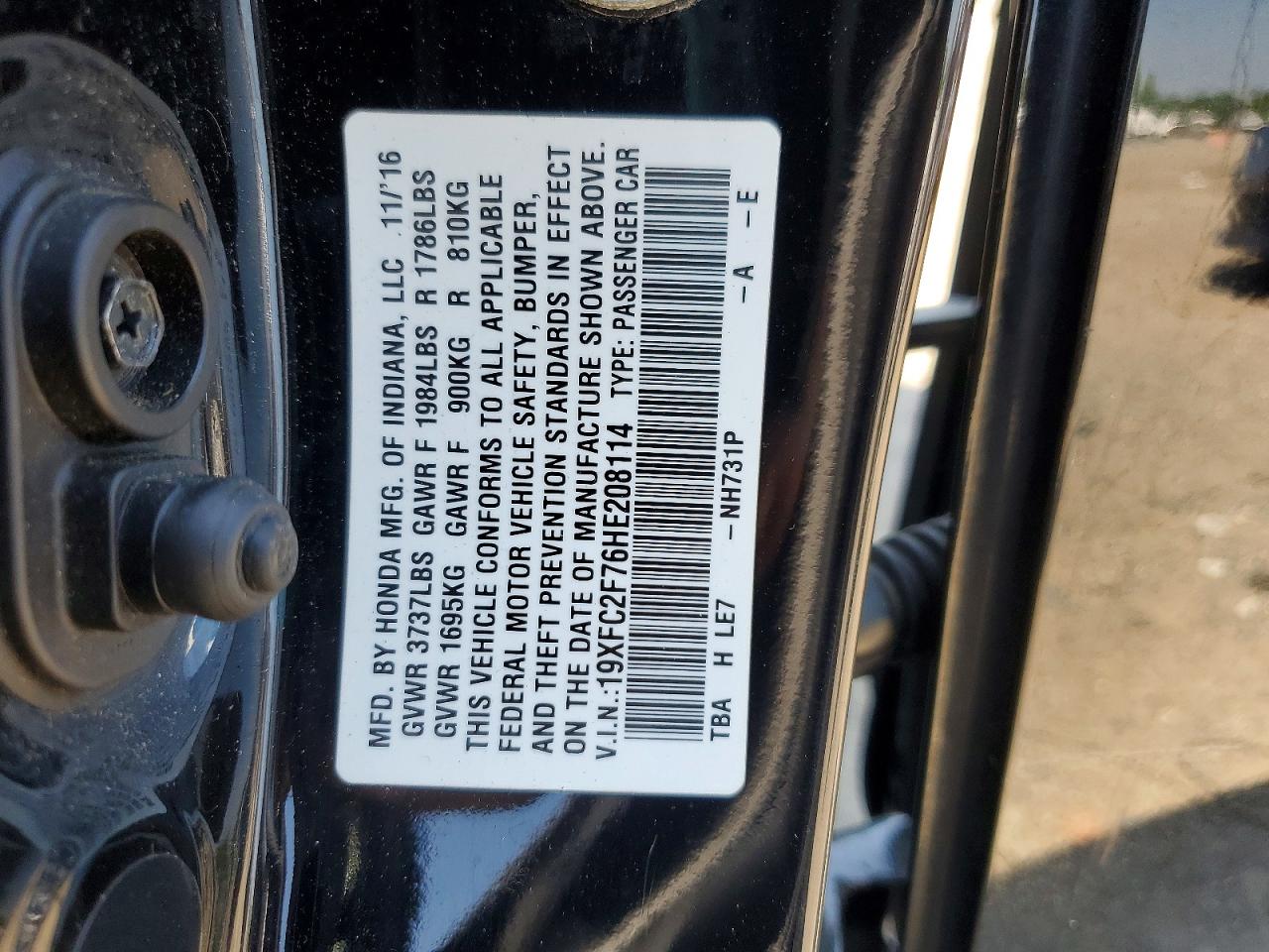 2017 HONDA CIVIC