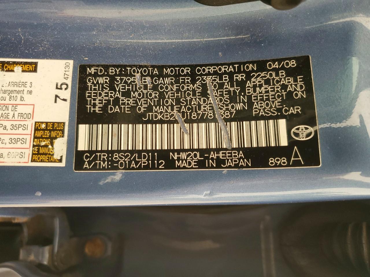 2008 TOYOTA PRIUS