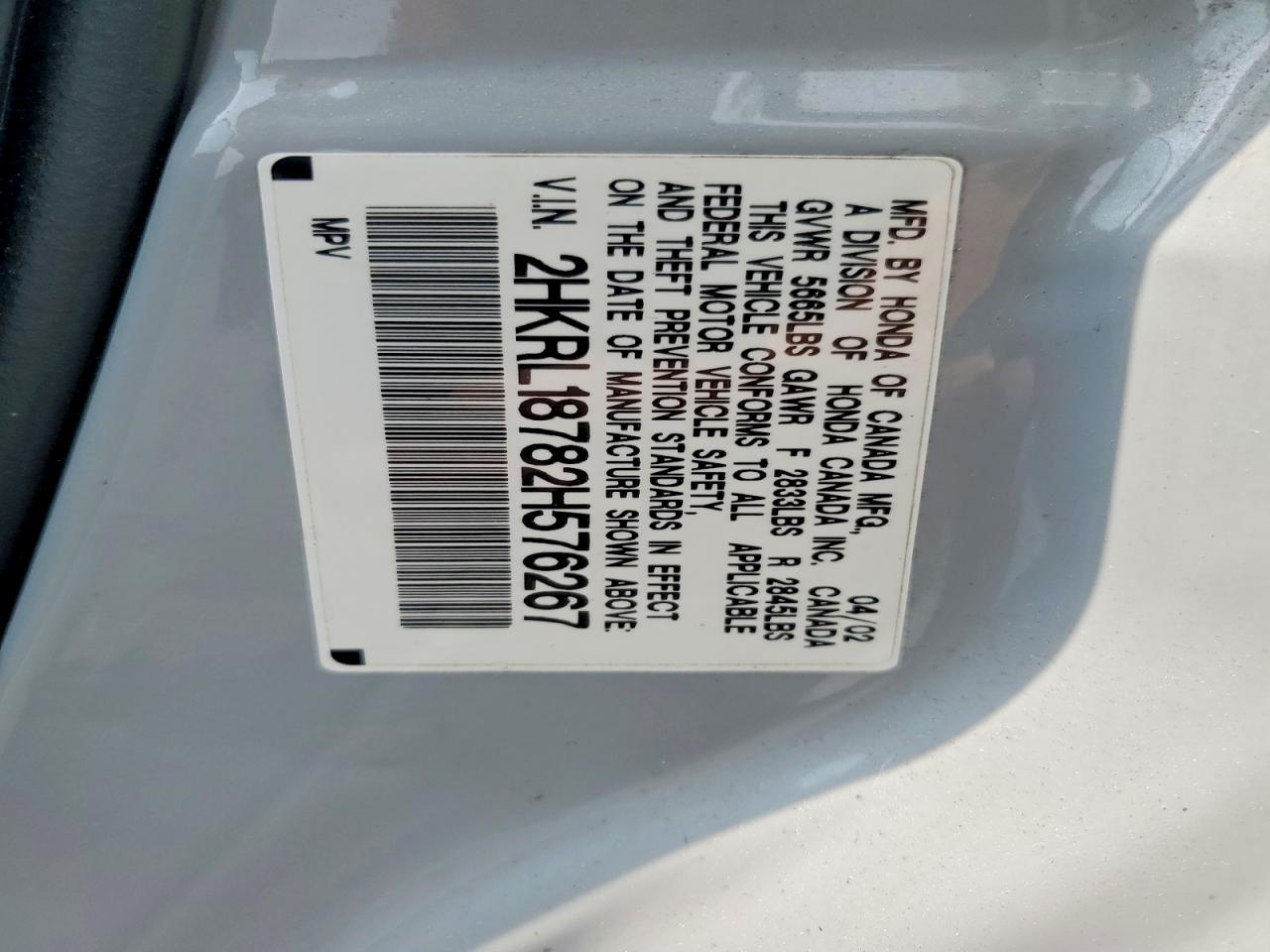 2002 HONDA ODYSSEY