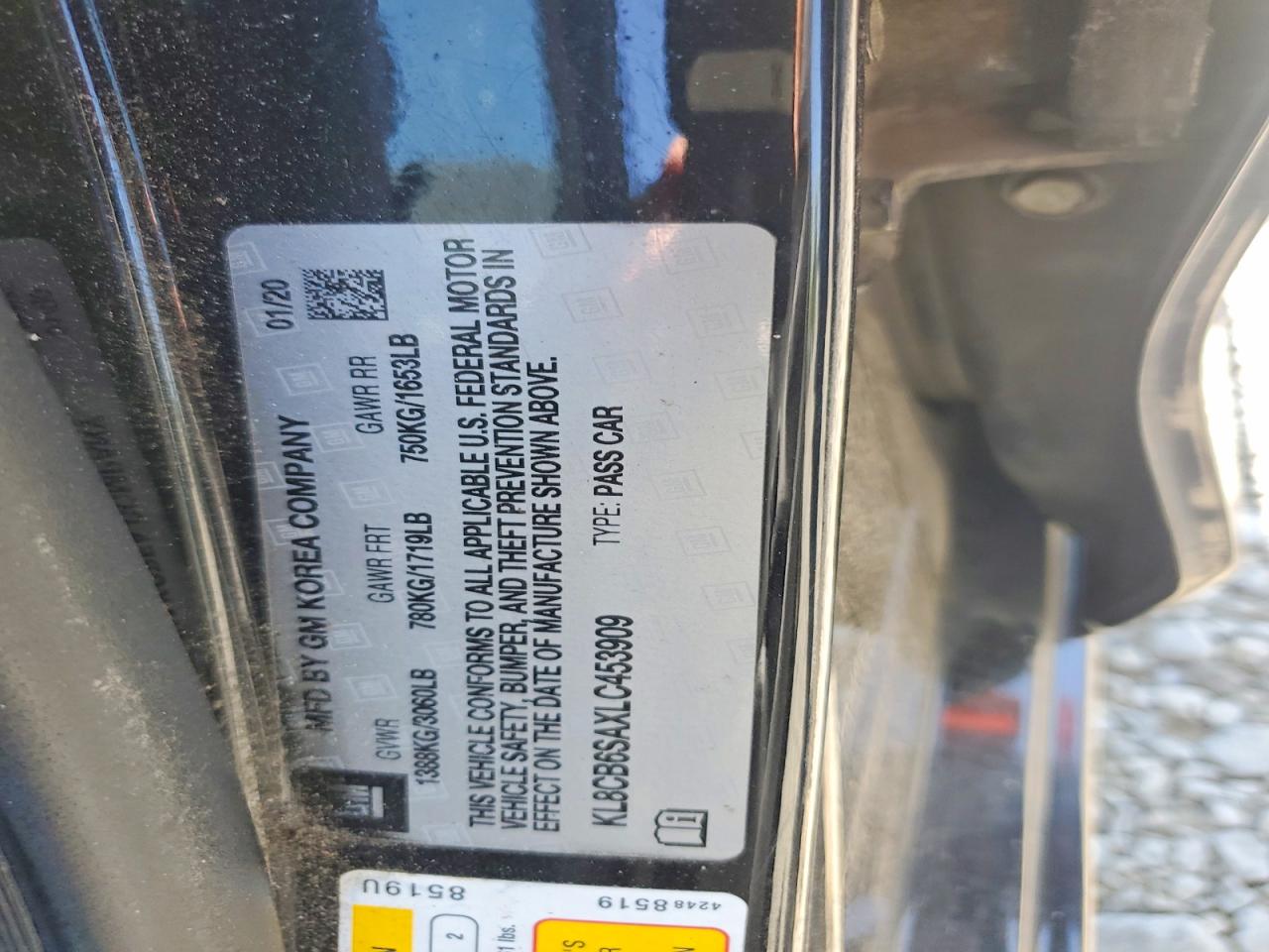 2020 CHEVROLET SPARK