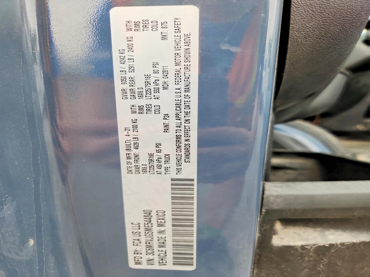 2021 RAM PROMASTER