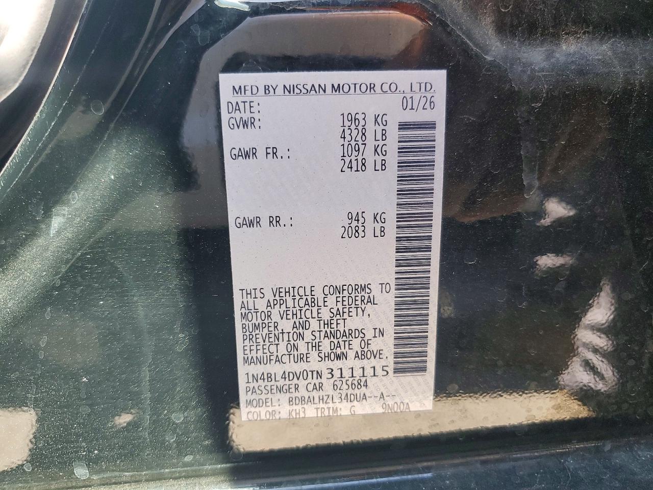2026 NISSAN ALTIMA