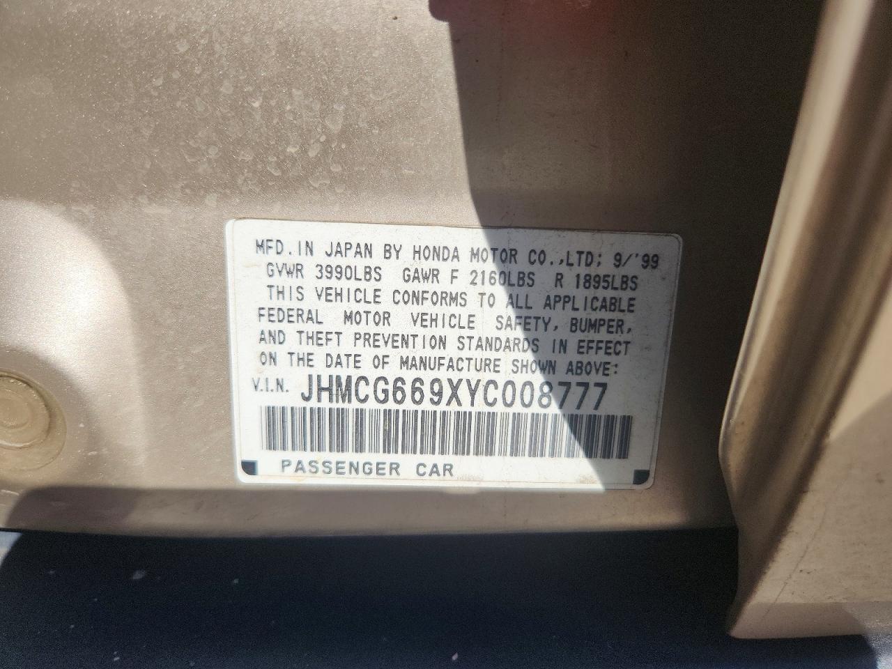 2000 HONDA ACCORD