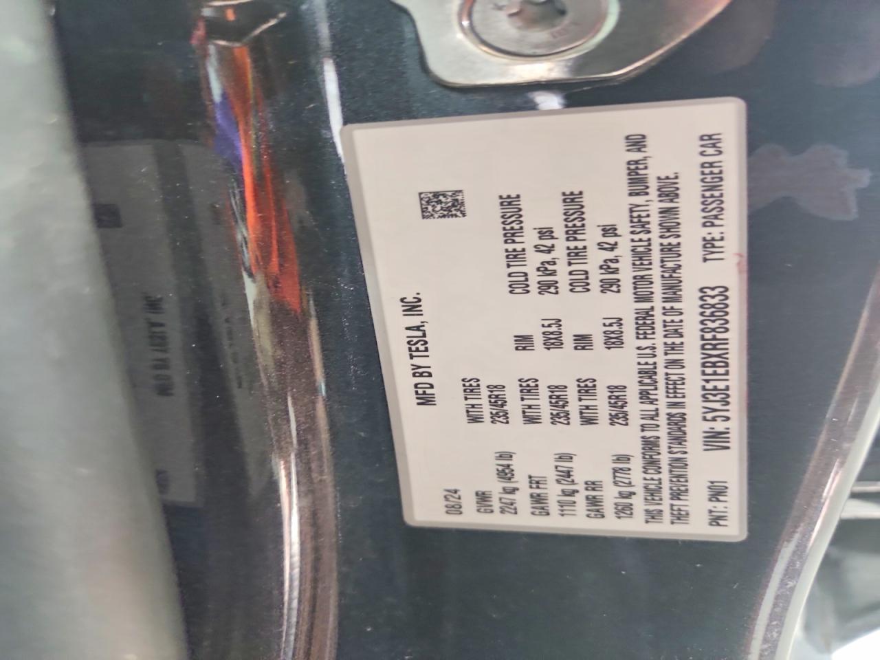 2024 TESLA MODEL 3