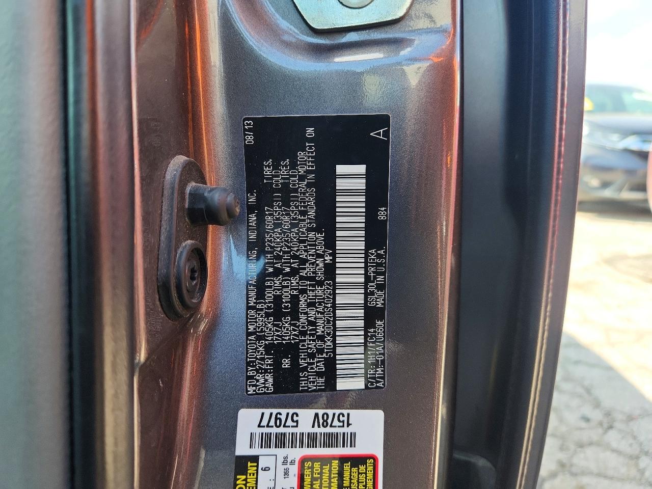 2013 TOYOTA SIENNA
