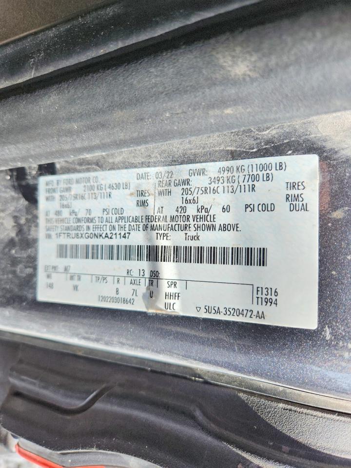 2022 FORD TRANSIT