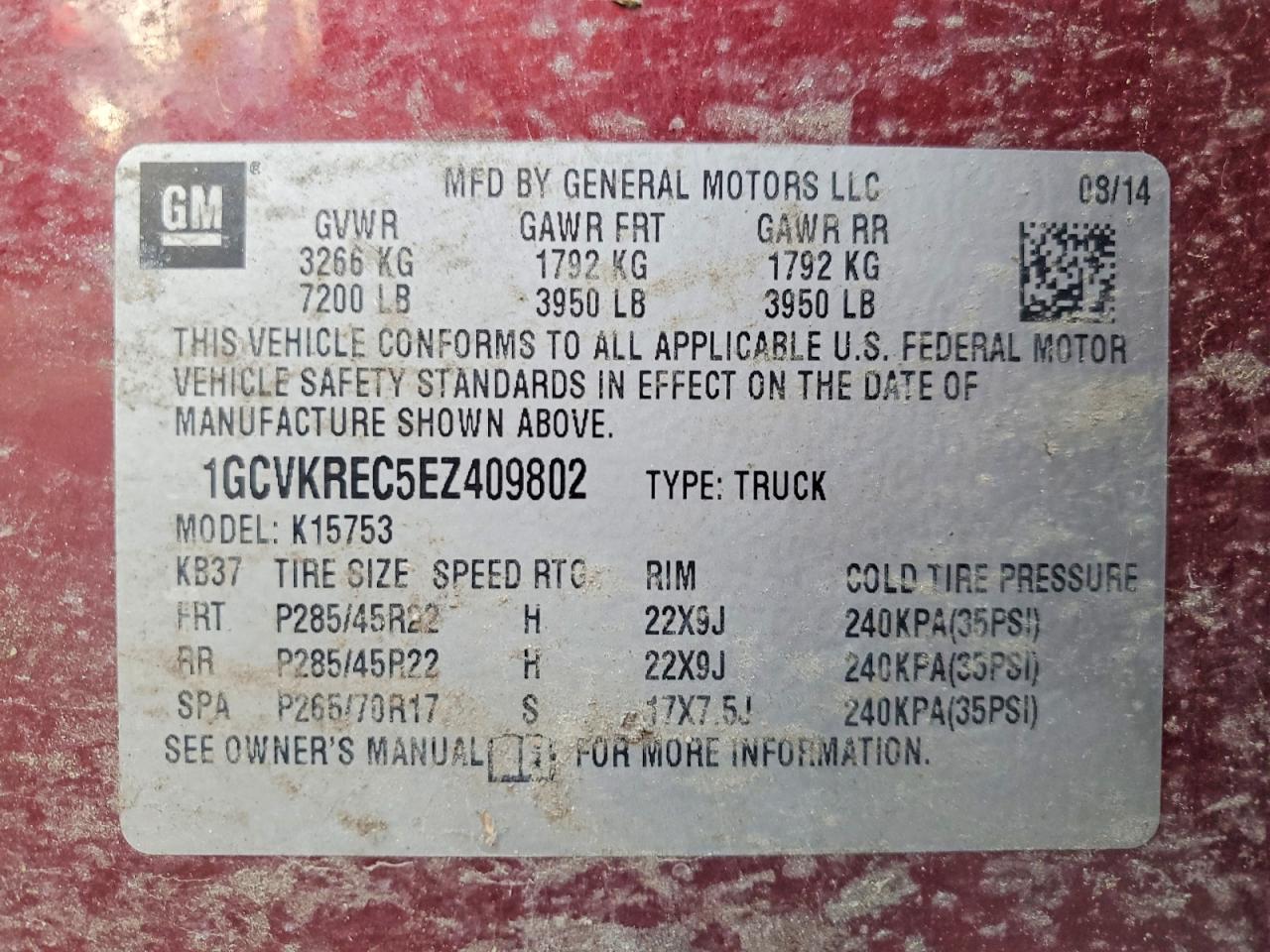 2014 CHEVROLET SILVERADO