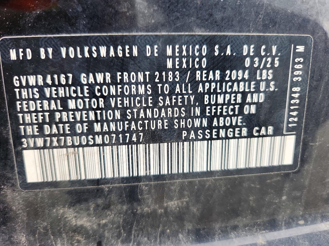 2025 VOLKSWAGEN JETTA