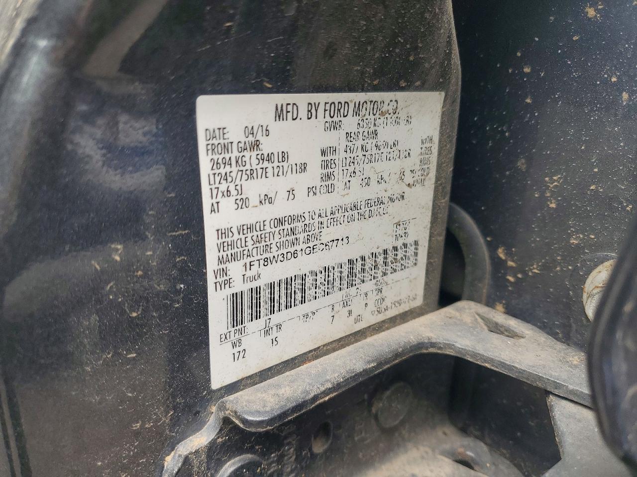 2016 FORD F350
