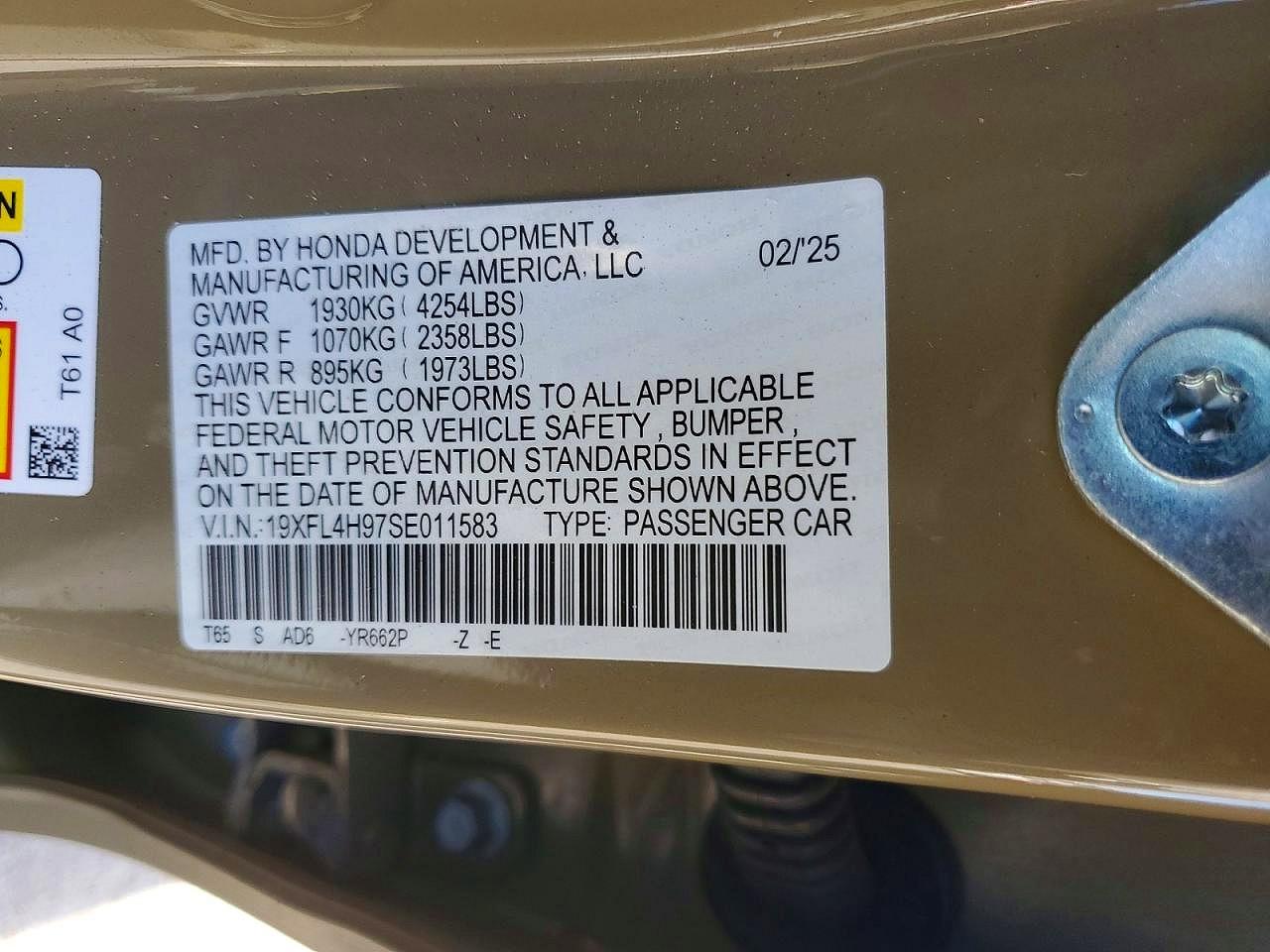 2025 HONDA CIVIC