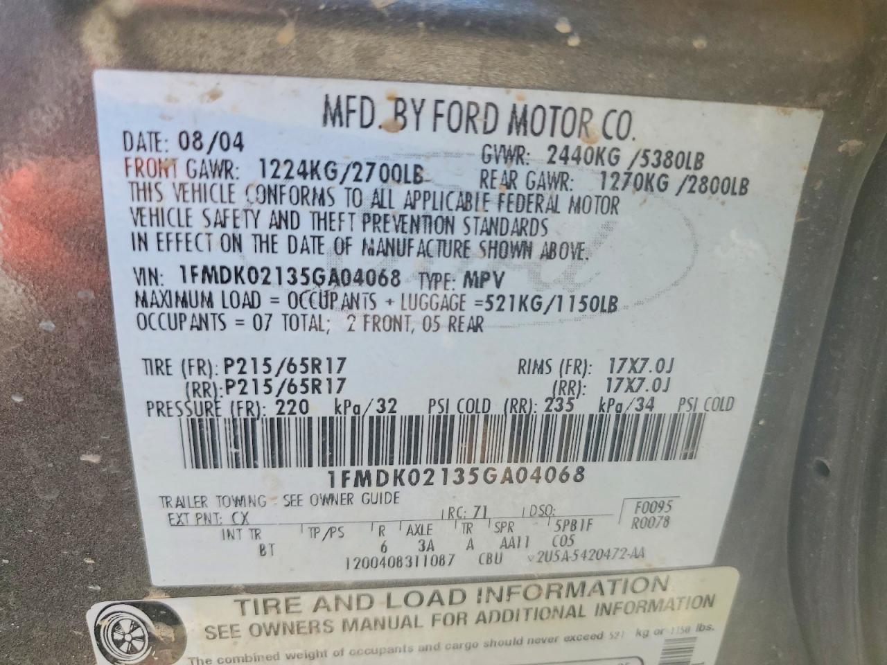 2005 FORD FREESTYLE