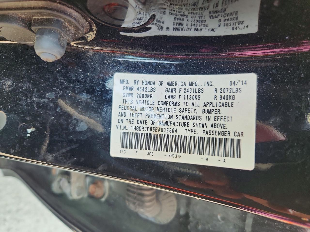2014 HONDA ACCORD