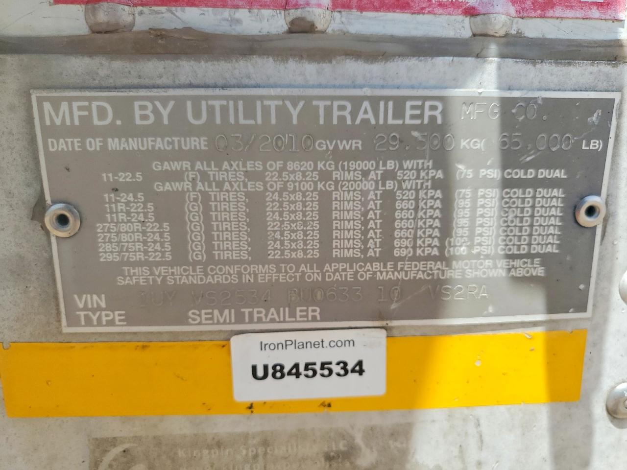 2011 UTILITY TRAILER MANUFACTURE TRAILER