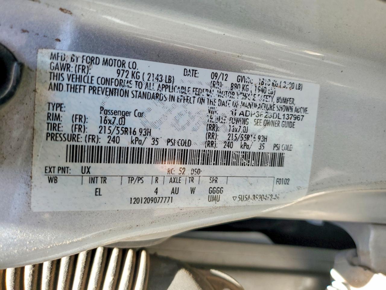 2013 FORD FOCUS