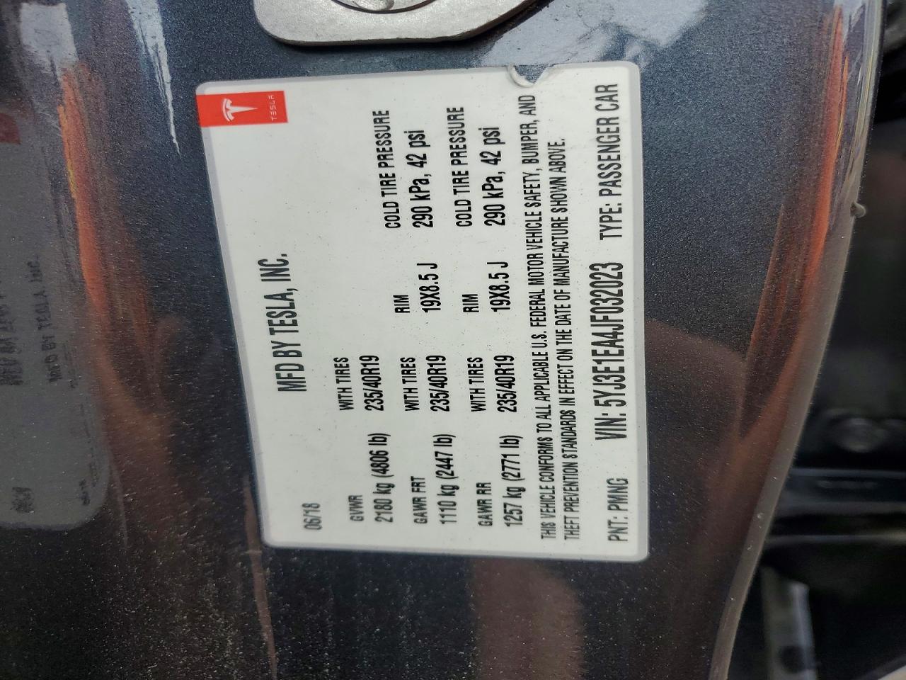 2018 TESLA MODEL 3