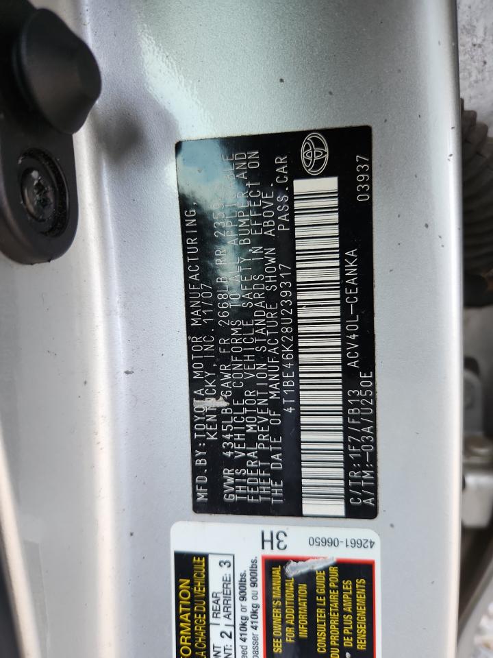 2008 TOYOTA CAMRY