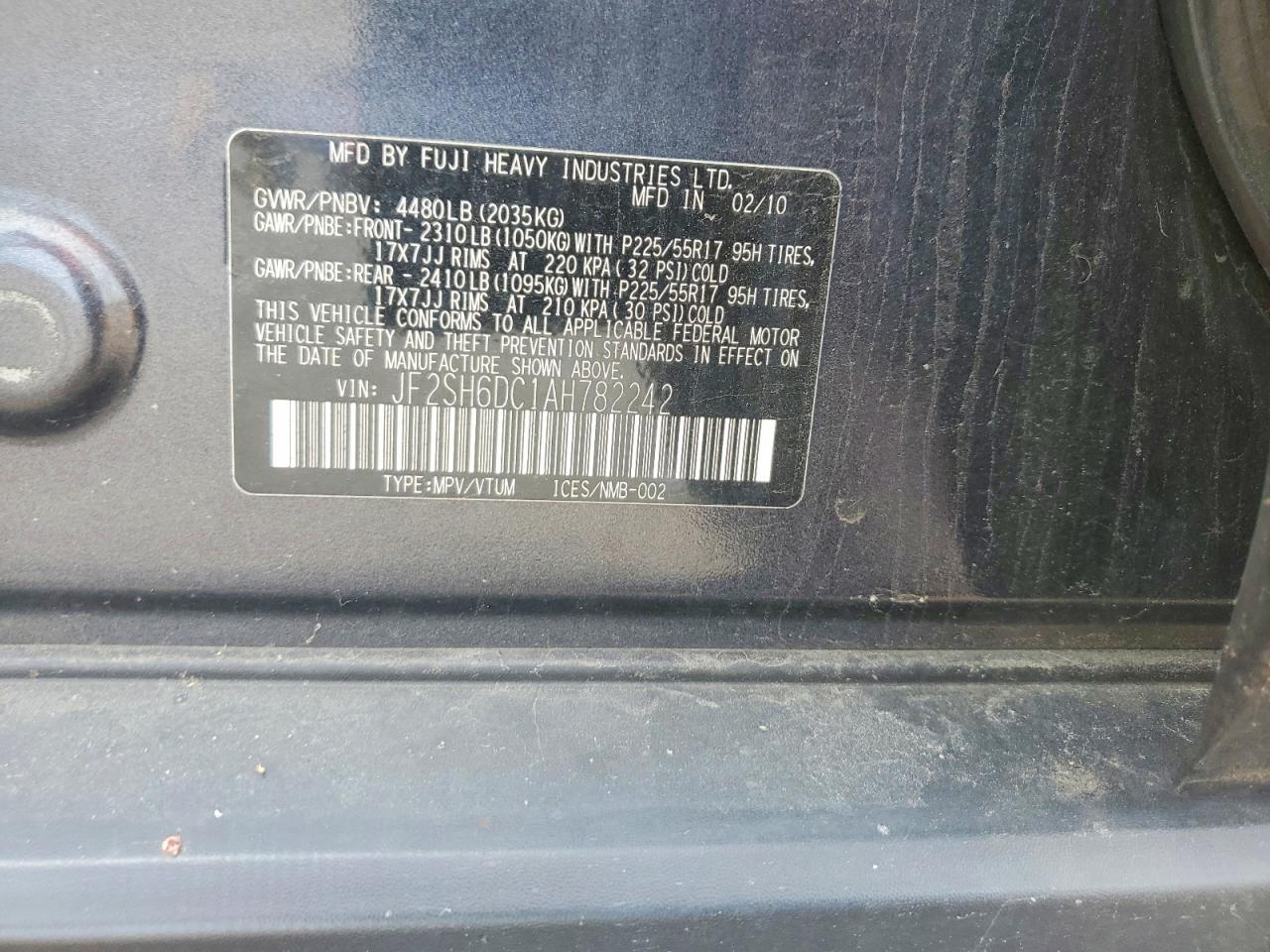 2010 SUBARU FORESTER