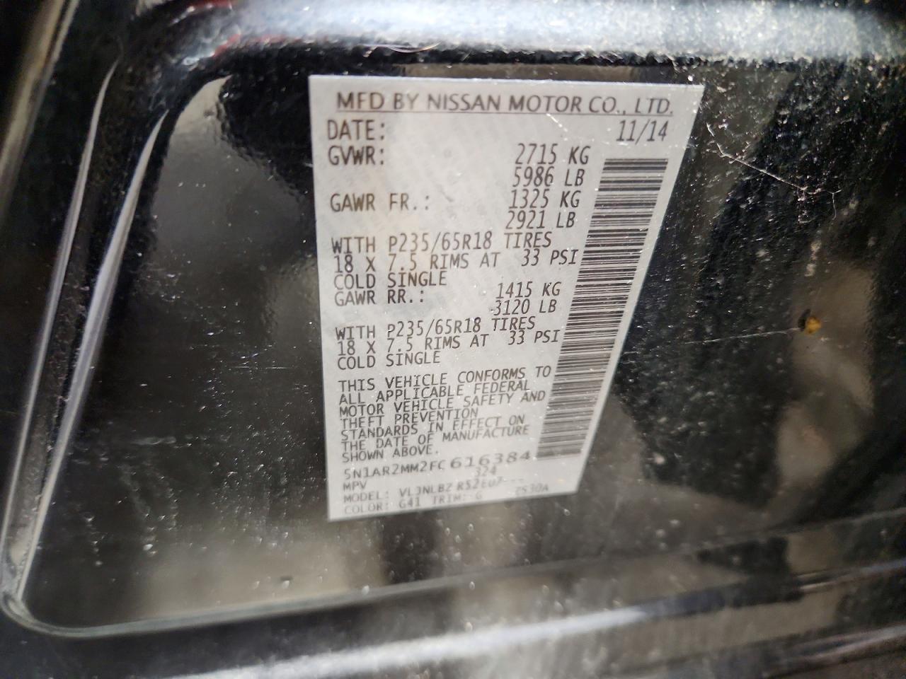 2015 NISSAN PATHFINDER