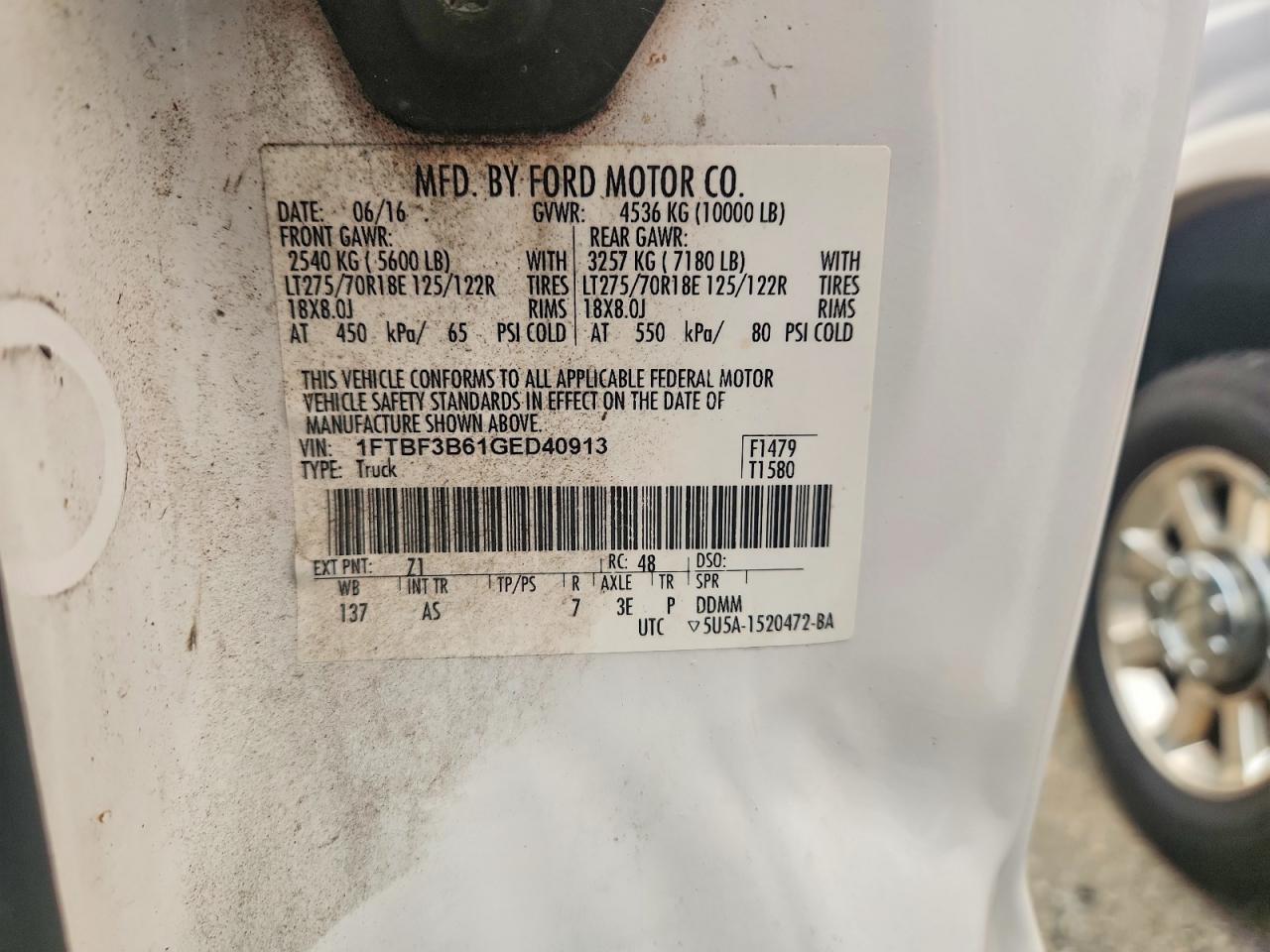 2016 FORD F350