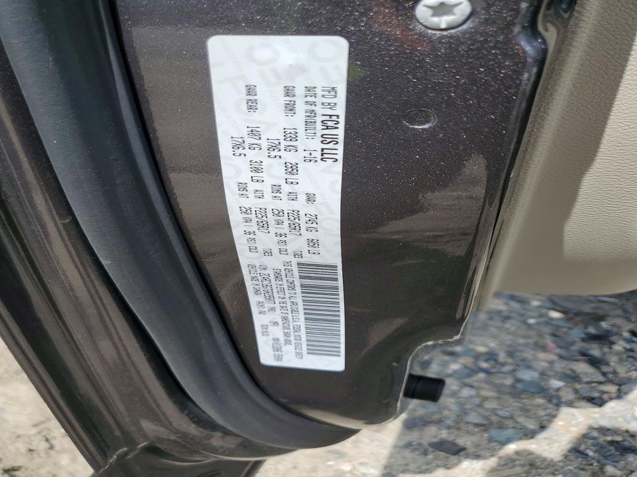 2016 CHRYSLER MINIVAN