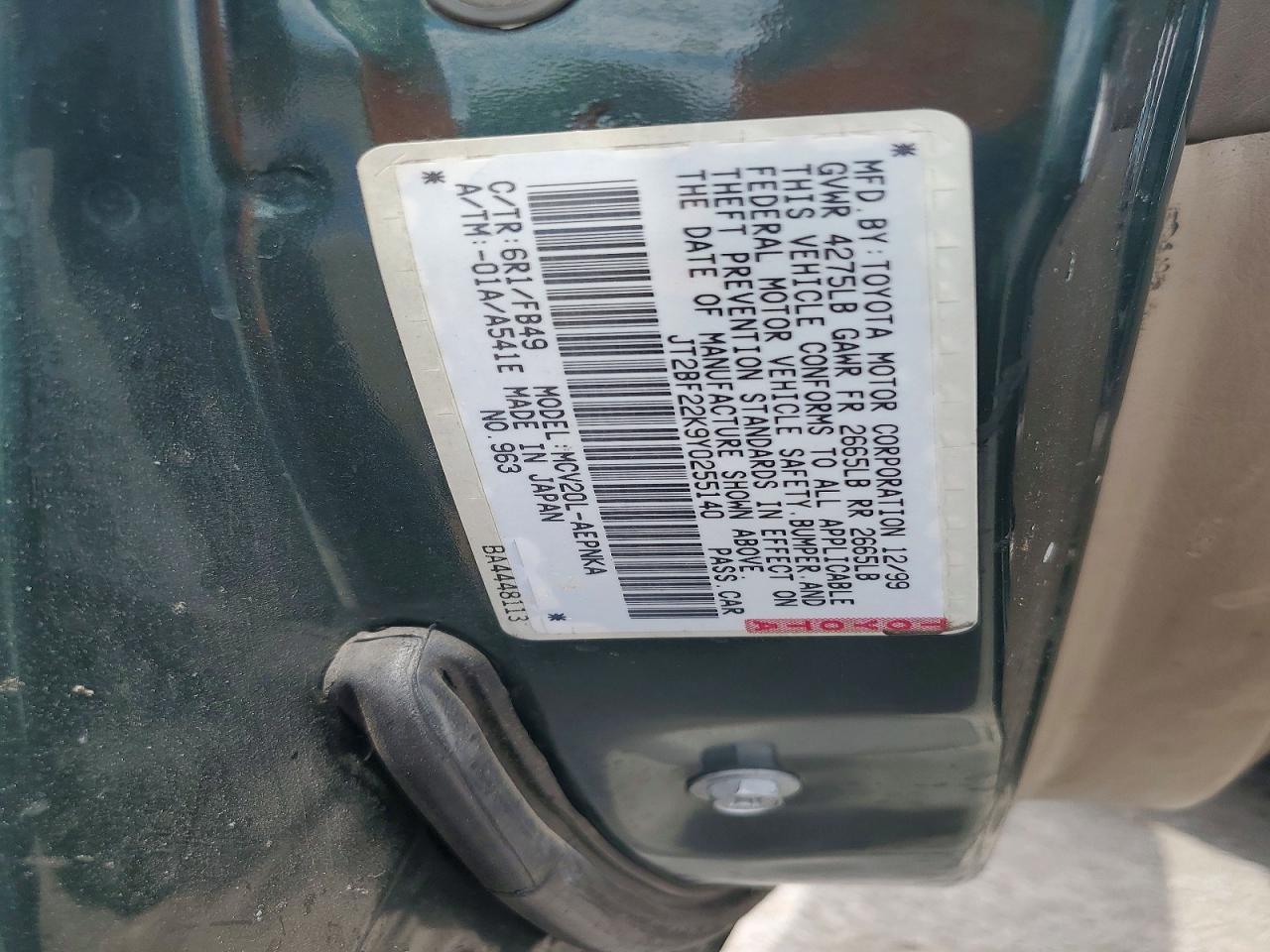 2000 TOYOTA CAMRY