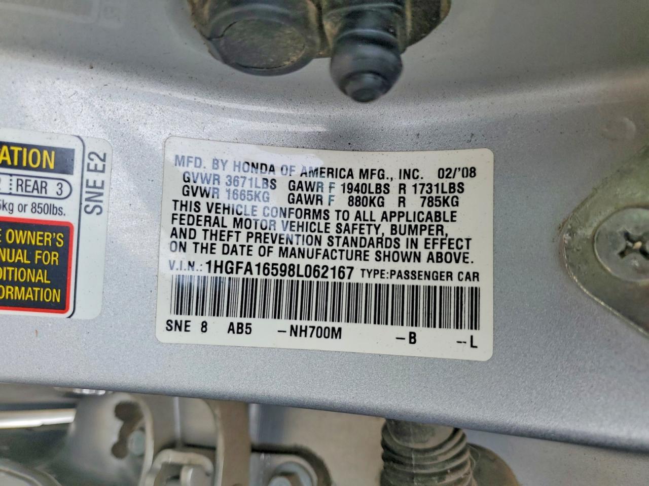 2008 HONDA CIVIC