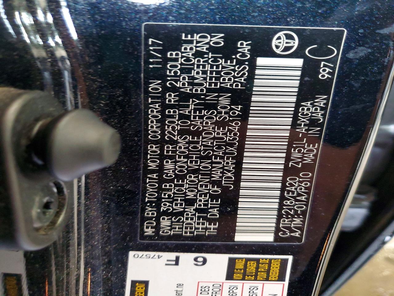 2018 TOYOTA PRIUS
